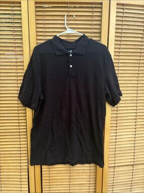 Faded Glory Black Short-Sleeve Polo